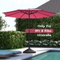 thumbnail image 4 of Abba Patio 9ft Lyon Outdoor Patio Umbrella Cover Replacement, 8 Ribs, Pink, 4 of 5
