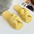 thumbnail image 1 of Pantoufles en Velours Côtelé pour Femmes Antidérapantes à Brides Croisées Sandales à Enfiler Intérieur Extérieur Sandales pour Couples, 1 of 8