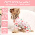 thumbnail image 5 of Dog Pajamas for Small Dogs - Soft Cotton 4-Leg Puppy PJs, Stretchable Breathable Pet Onesie Jumpsuit Sleepwear for Yorkie, Chihuahua, Toy Poodle & Tiny Breeds, Pink Peach XL, 5 of 7