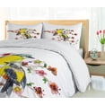 thumbnail image 5 of Ambesonne Nature Duvet Cover Sets, Birds on the Branches, 2-King, Brown and Yellow, 5 of 7