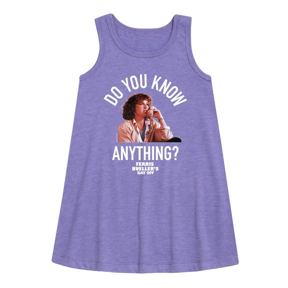 Ferris Bueller's Day Off - Do You Know Anything - Toddler and Youth Girls A-line Dress