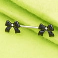 thumbnail image 3 of 1 par Lady Bowknot Barbell Barra recta 14g de pezón, 3 of 8