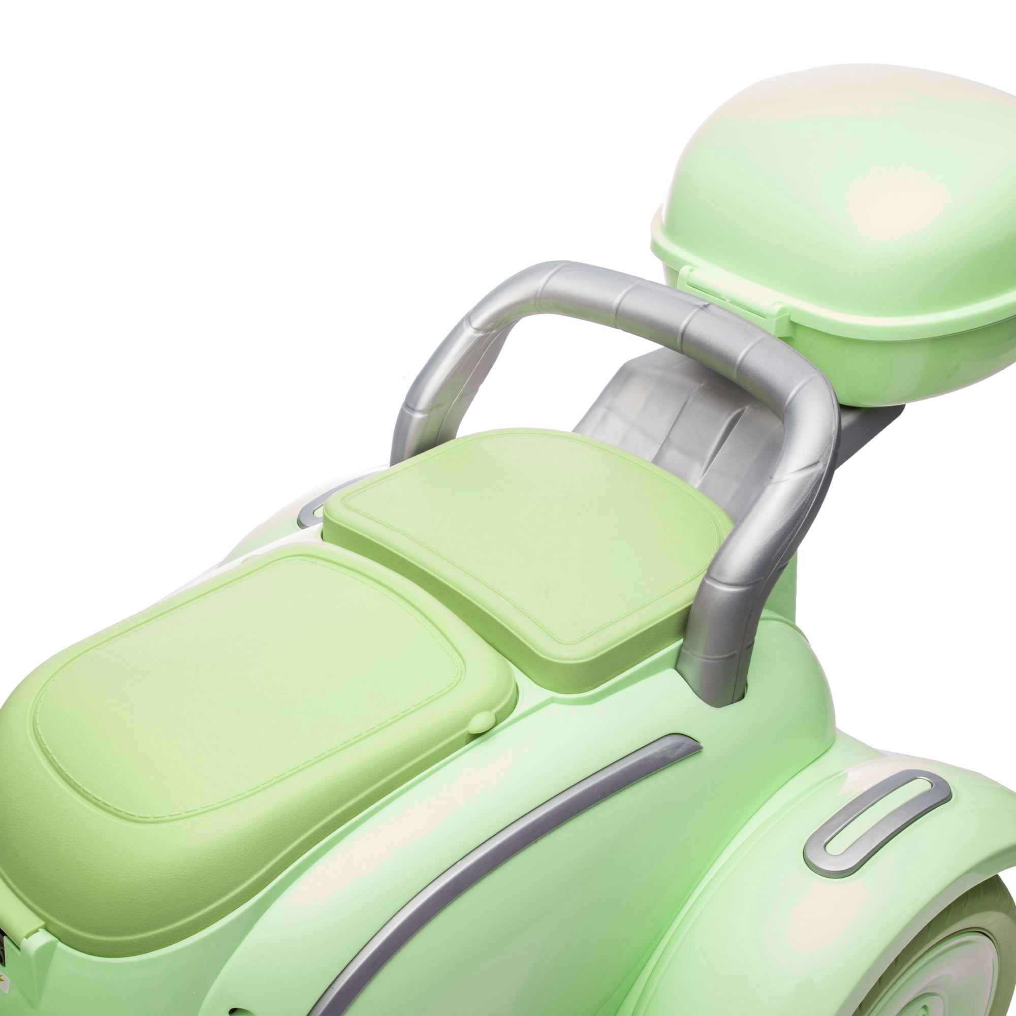 Xuanlur 12V Kids Electric Motorcycle, 3 Wheel 2 Seater Ride on Motorcycle w/Remote Control, 25W*2 Motors Electric Motorcycle w/Big Storage Box, Music, Horn, Light, Ride on Toys for Kids 3-8, Green