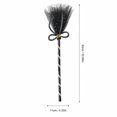 thumbnail image 3 of Halloween Witch Broomstick Prop, Decorative Broom With Gold Buckle Accent For Costume Party Photo Prop Porch Door Wall Shelf And Halloween Display, 3 of 4