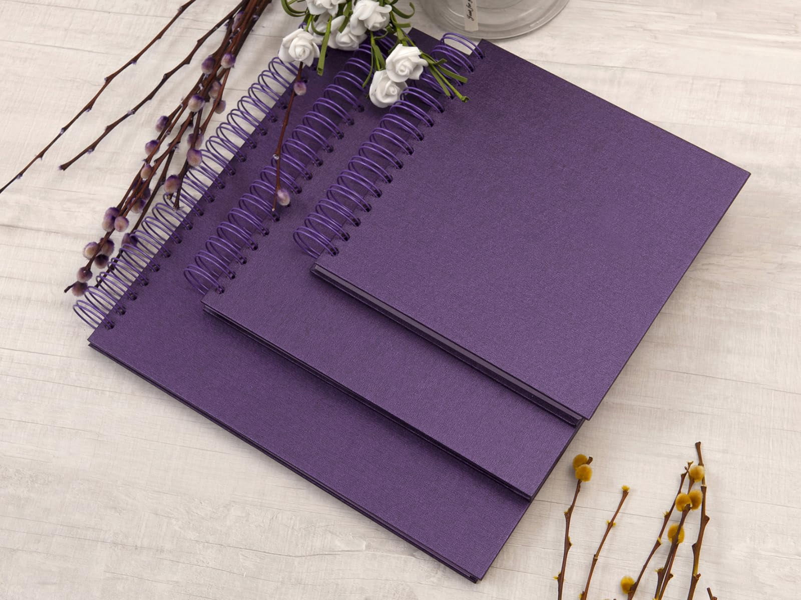 Lanola DIY Scrapbook Album Hardcover Kraft Paper Scrap Book Photo Albums Memory Book for Wedding and Anniversary Family
