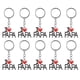 thumbnail image 1 of 10 Uds. Llaveros con colgante de corazón, joyería, bolso para teléfono, colgante de cartera, accesorio D110-PAPA, 1 of 5