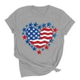 thumbnail image 2 of Cavosen Patriotic T Shirts for Women Petite 4th of July Short Sleeve Round Neck Tops USA Flag Print T Shirts Lady XL Red White and Blue Casual Shirts Funny Patriotic Tunic Tees 2025 Patriotic Outfits, 2 of 7