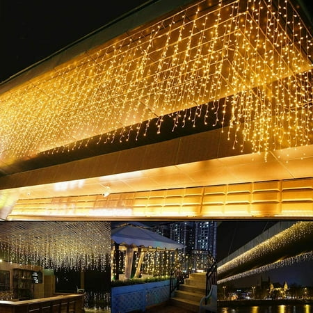 400 Led Outdoor Curtain Lights 26 2ft X 3 3ft String With 8 Shining Modes For Indoor Ceremony Birthday Holiday Party Bedroom Balcony Roof Decoration Warm White Canada 400 Led Outdoor Curtain Lights 26 2ft, 8 Foot Outdoor Led Light Fixture
