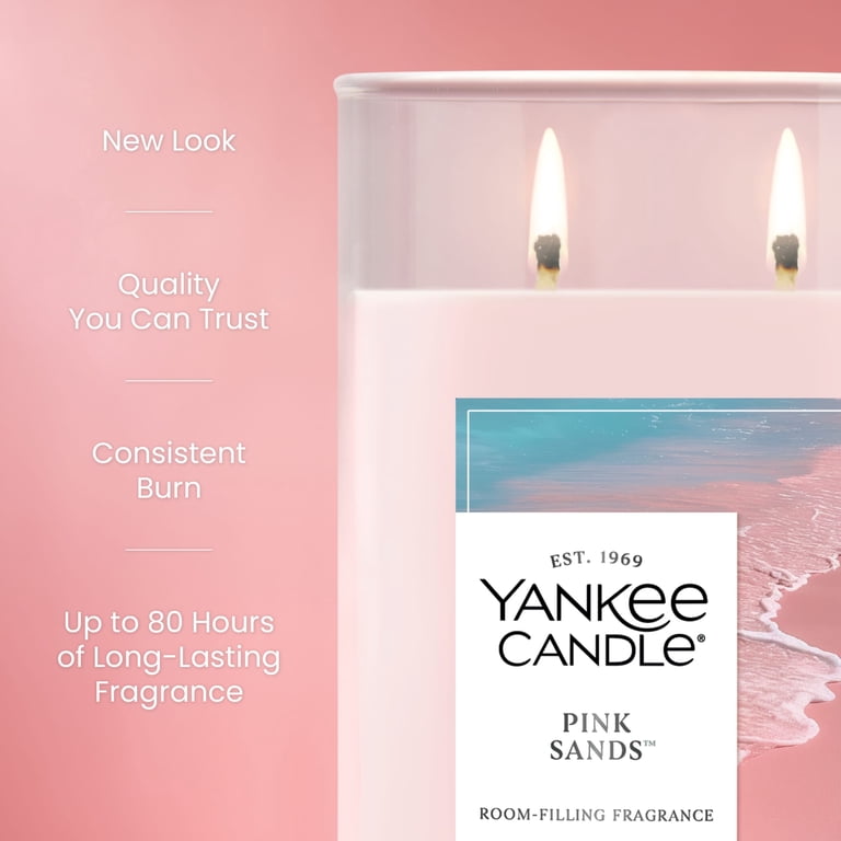 Yankee Candle Pink Sands – 20oz Large Jar, 2-Wick Candle, 60+ Hours Of Burn Time