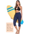 thumbnail image 2 of RELLECIGA Women's High Waisted Swim Capris Pants Long Board Shorts Beach Pants with Briefs, 2 of 7