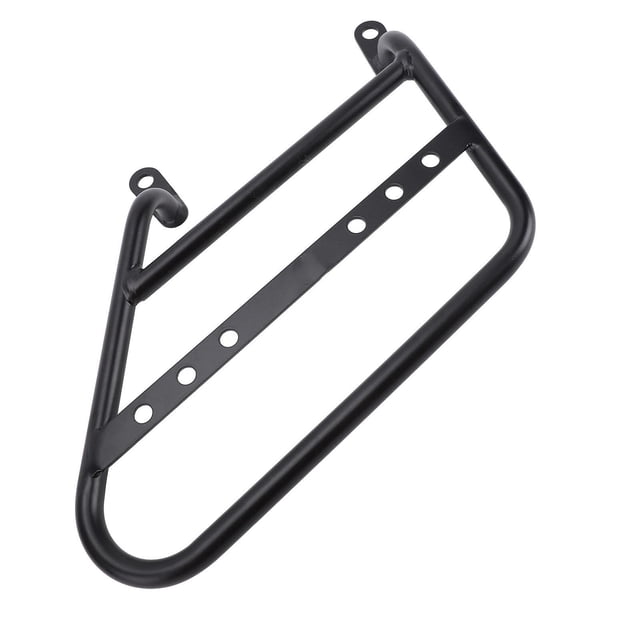 Motorcycle Side Mount Saddlebag Support Bracket, Iron Matte Black Stylish Look Storage Bag Frame Holder, with Easy Installation, Motorcycle Side Carrier for Extra Storage Space