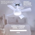 thumbnail image 4 of LED Fan Light Dimmable Screw Smart Remote Control Integrated Ceiling Fan Light Suitable for Bedrooms, 4 of 5