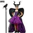 thumbnail image 3 of Disfraz de maléfica para Halloween, vestido de tutú para niña, disfraz de bruja para fiesta de carnaval, disfraz de vampiro, trajes para niña de 2 a 10 años, 3 of 5