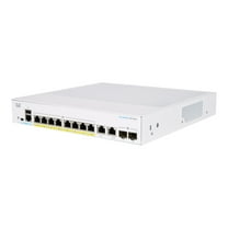 Cisco Business 350 Series 350-8FP-2G - Switch - L3 - managed - 8 x 10/100/1000 (PoE ) 2 x combo Gigabit Ethernet/Gigabit SFP - rack-mountable - PoE (120 W)
