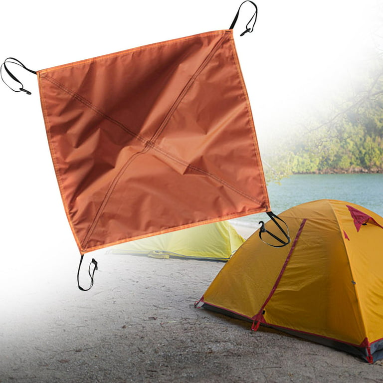 Beach Tents Top Cover Tarpaulin Covers Waterproof Foldable Rain Covers Dome  Tent Cover for Backpacking Holiday Outdoor Orange 56x56cm