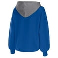 thumbnail image 3 of Women's WEAR by Erin Andrews Blue New York Knicks Pieced Quarter-Zip Hoodie Jacket, 3 of 3