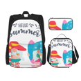 thumbnail image 1 of Fotbe Gnomes Summer Set Escolar 3 en 1 para Niños - Mochila Duradera con Lonchera Aislante y Estuche para Lápices - Mochila Escolar para Niños y Niñas, 1 of 7
