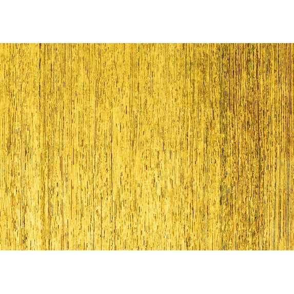 Ahgly Company Indoor Rectangle Oriental Yellow Modern Area Rugs, 3' x 5'