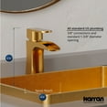 thumbnail image 4 of Karran  Kassel Single Hole Single Handle Basin Bathroom Faucet with Matching Pop-up Drain Gold, 4 of 5