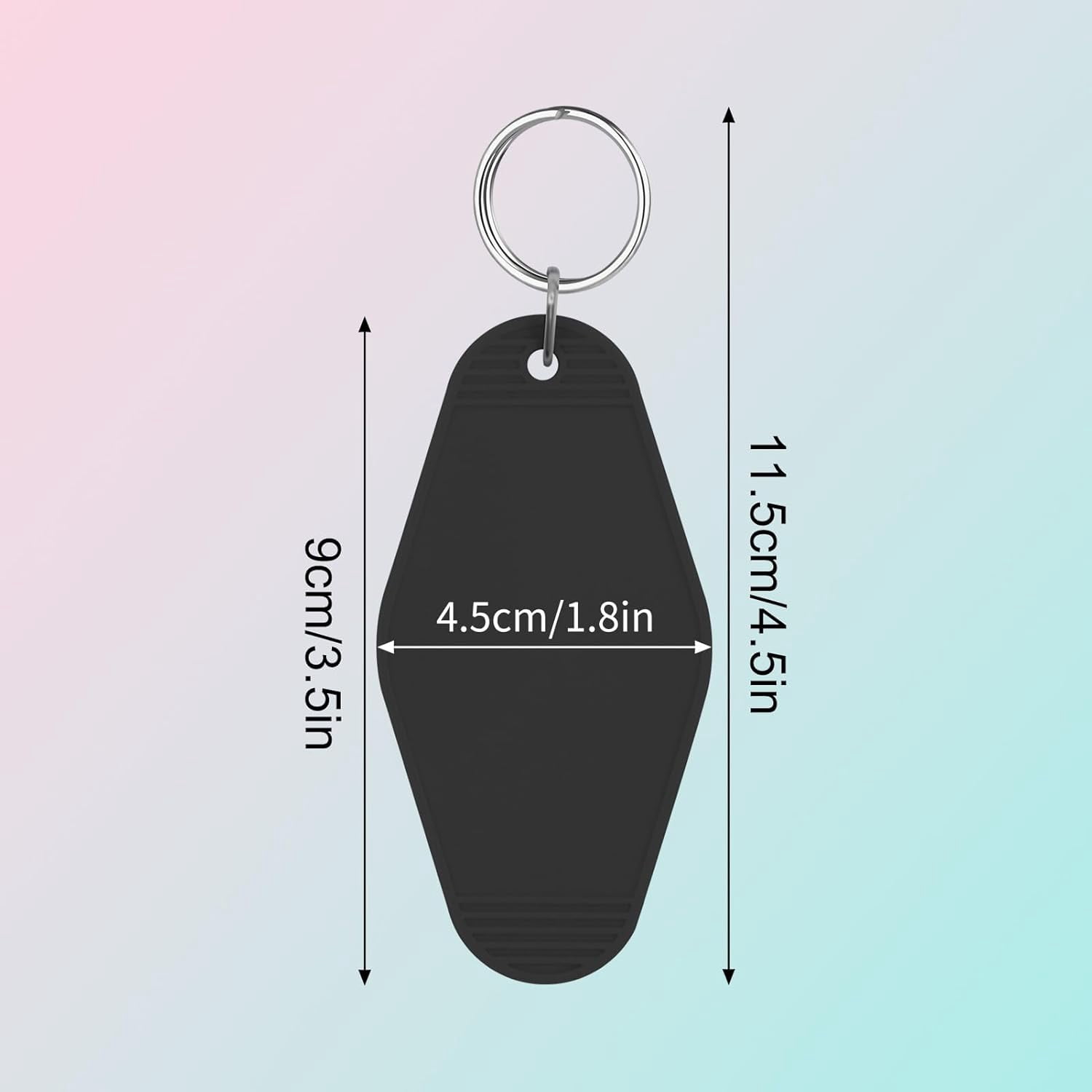 20/30/40/80 PCS Hotel Keychain Blank with Key Rings, 60 Colors Motel Key Chains for DIY Keychains