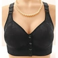 thumbnail image 3 of Uqiangy Wireless Push Up Bra front open bras for women Bras for Women No Underwire Sports Bra Bras for Senior Women Bras for Elderly Push Up Bras for Women Black 36, 3 of 3