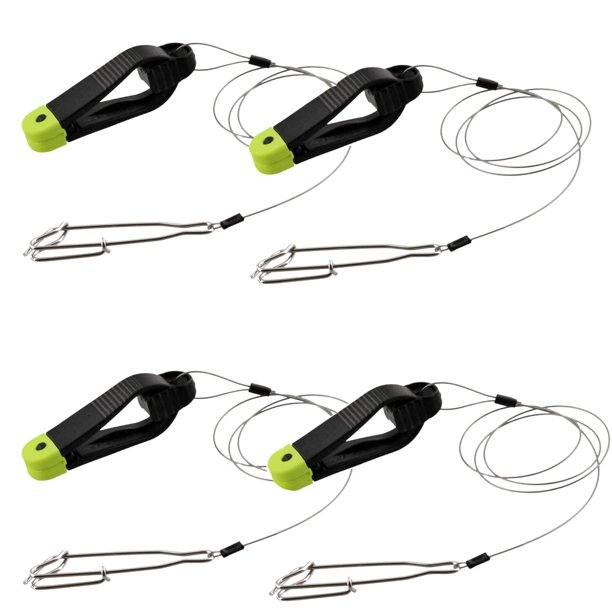 FUNORNAM 4Pcs Mini Power Grip Plus Line Release Clips with 18Inch