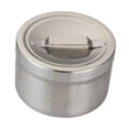 thumbnail image 2 of Tarro de ungüento médico de acero inoxidable, contenedor de almacenamiento, práctico tarro de boticario, soporte para bolas de algodón, pequeño para, 2 of 9