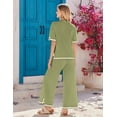 thumbnail image 4 of Avidlove Lounge Sets for Women Travel Outfits 2 Piece Sets Knit Short Sleeve Sweater Loungwear, 4 of 8