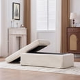 thumbnail image 5 of Xukmct Modern Rectangle Bench with Metal Legs, Upholstered Chenille Ottoman for Living Room Bedroom Entryway and Office, Beige, 5 of 8