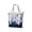 Blue Vintage Floral, variant on Medium 5 Pocket Zip Top Canvas Tote Bag