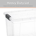 thumbnail image 3 of Superio Clear Storage Boxes with Lids, Plastic Container Bins for Organizing, Stackable Crates, BPA Free, Non Toxic, Odor Free, Organizers for Home, Office, School, and Dorm, 4.75 Quart, 2 Pack, 3 of 9