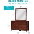 thumbnail image 2 of Glory Furniture Burlington 6-Drawers Bedroom Dresser in Cherry, 2 of 8