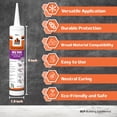 thumbnail image 3 of Sellador de silicona DCP Donseal NS196, tubo de 100 ml, blanco, 3 of 7