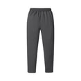 thumbnail image 4 of Satingcolo Mens Baggy Sweatpants Open Bottom Fleece Workout Casual Joggers Elastic Waist Drawstring Wide Leg Pants with Pockets,Dark Gray L, 4 of 6