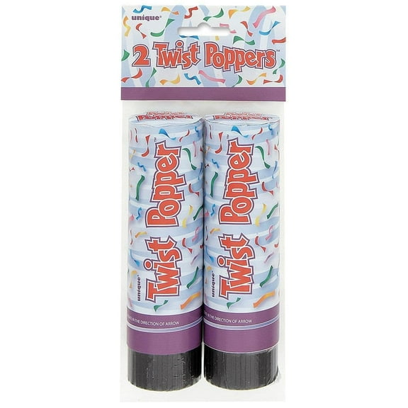 2 Twist Poppers 6"H (15.5cm)