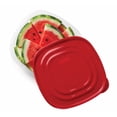 thumbnail image 3 of Rubbermaid TakeAlongs 11.7-Cup Large Square Food Storage Containers, Ruby Red, 2 pack, 3 of 4