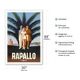 thumbnail image 2 of Rapallo Italy - Vintage Travel Poster by Mario Puppo c.1947 - Fine Art Matte Paper Print (Unframed) 30x44in, 2 of 4