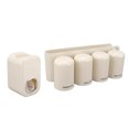 thumbnail image 3 of ZOUSSIQI Toothbrush Holder Bathroom Hanging Vanity Tooth Brush Organizer Punch Free Sorting Storage Rack 4 Cups JU316-31221, 3 of 13