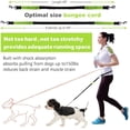 thumbnail image 4 of Huggeg Laisse pour Chien Mains Libres pour Course Marche Entraînement Randonnée, Poignée Double Réfléchissante, Pochette Distributrice de Sacs de Caca, Ceinture Ajustable, Absorbant les Chocs, Idéal pour Moyen à Grand AZ824-1150, 4 of 7