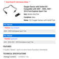 thumbnail image 2 of Oxygen Sensor with Socket Kit - Compatible with 2001 - 2005, 2007 - 2010 Ford Explorer Sport Trac 2002 2003 2004 2008 2009, 2 of 2