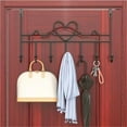 thumbnail image 6 of Duslogis over Door Hanger, Metal over The Door Hook Rack with 7 Hooks for Hanging Towel Robe Coat Bathroom Bedroom Black, 6 of 6