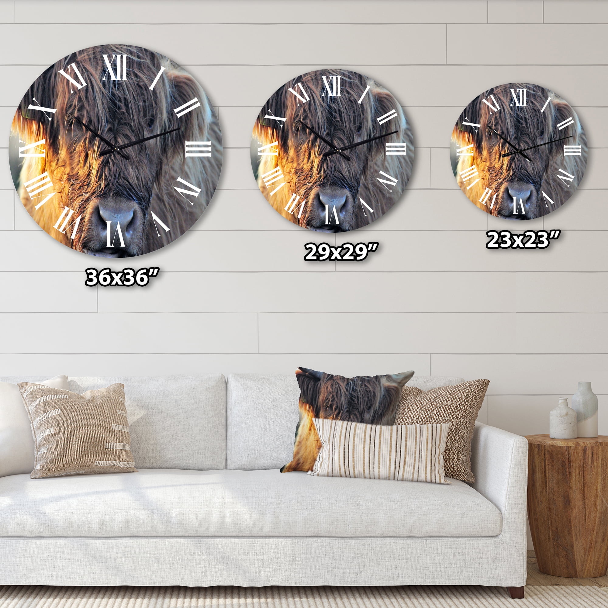 Designart 1 in Quartz Farmhouse Wall Clock