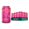 Olipop Prebiotic Soda Pop, Raspberry Sherbet, High Fiber, 12 fl oz 12 Pack