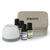 Homedics Essential Oil Diffuser Gift Set Aromatherapy Kit with Essential Oils Ultrasonic Diffuser Replacement Pads USB Travel Case