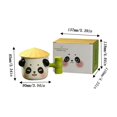 thumbnail image 5 of Cute Martial-art Panda Mug with Chivalrous Hat Shape Lids, Hand-painted Ceramic Coffee Mug, Creative Thickened Insulated Mug with Bamboo Shape Handle, Best Gifts Collection(Laughing Style), 5 of 5