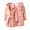 Pink, variant on LYMAYTER 1-7Y Toddler Hoodie Robe for Kids Girls Fleece Warm Bathrobe Soft Cozy Mid Length Bathrobe Pajamas