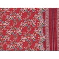 thumbnail image 2 of Zelouf Mariella Floral Border On Challis  , Sewing, DIY, Crafts Fabric by the Yard, 347 Red/coral, 10 Yard, 2 of 2