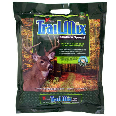 X-Seed Trail Mix Shady Food Plot Seed Shake N Spread  (Best Food Plot Seed For Bad Soil)