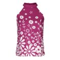 thumbnail image 3 of Birdeem Femmes Décontracté Imprimé Sans Manches Dos Nu Sans Bretelles Col Rond Chandail Blouse Hauts, 3 of 7