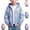 Blue, variant on Kids Metallic Shiny Jacket Boys Sparkly Lightweight Waterproof Raincoat Girls Street Y2K Glitter Windbreaker Rain Jacket